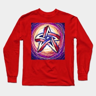 dancing Inter-dimensional Star Electric Rainbow Long Sleeve T-Shirt